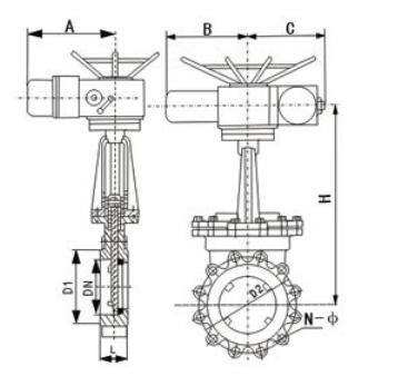 電動(dòng)刀閘閥結(jié)構(gòu)圖